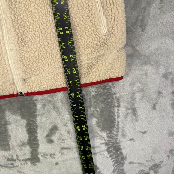 Patagonia Women’s Retro-X Vest Women’s Large Oatmeal w/ Red Pocket Pristine - Picture 9 of 10